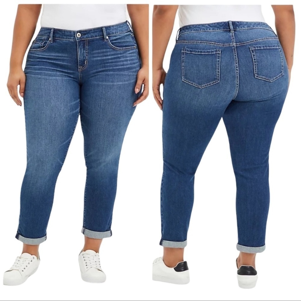 ✅ Torrid Women's Classic Skinny Boyfriend Jeans Size 16 R medium wash